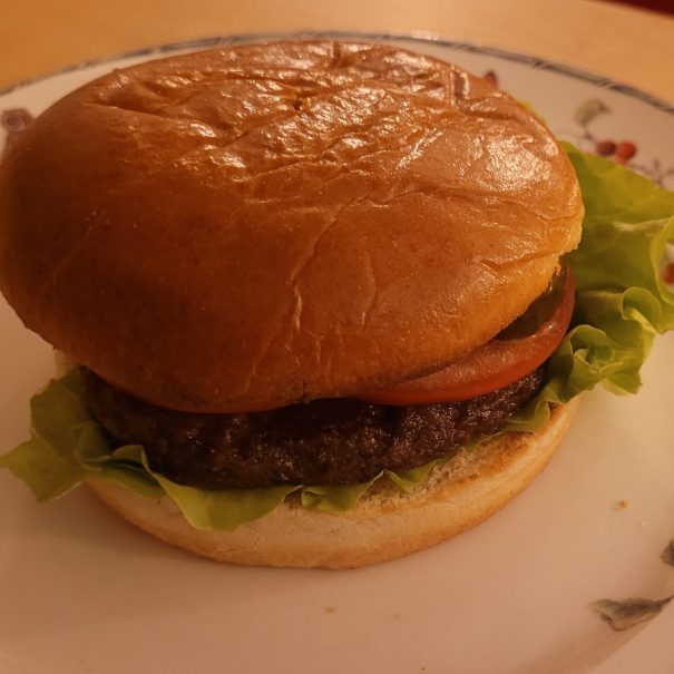 Hamburger with bread